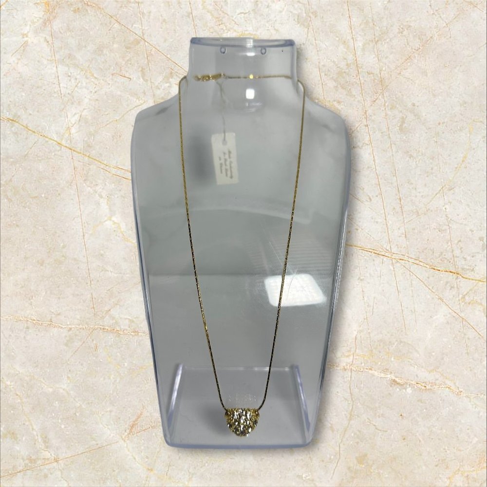 Park Lane Gold Swarovski Heart Pendant Necklace